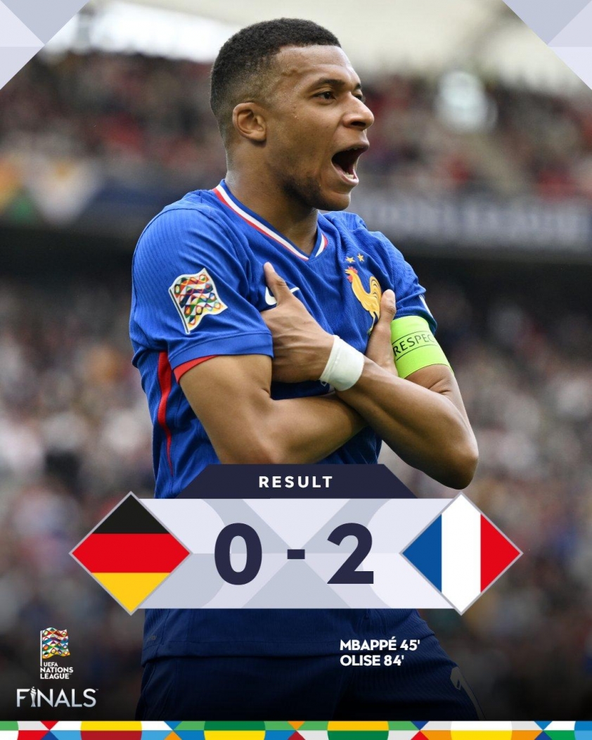 Mbappe tỏa sáng, Pháp nhấn chìm Đức để giành hạng 3 Nations League 646858